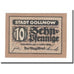 Banconote, Germania, Gollnow Stadt, 10 Pfennig, valeur faciale, 1920