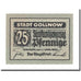 Banconote, Germania, Gollnow Stadt, 25 Pfennig, valeur faciale 2, 1920