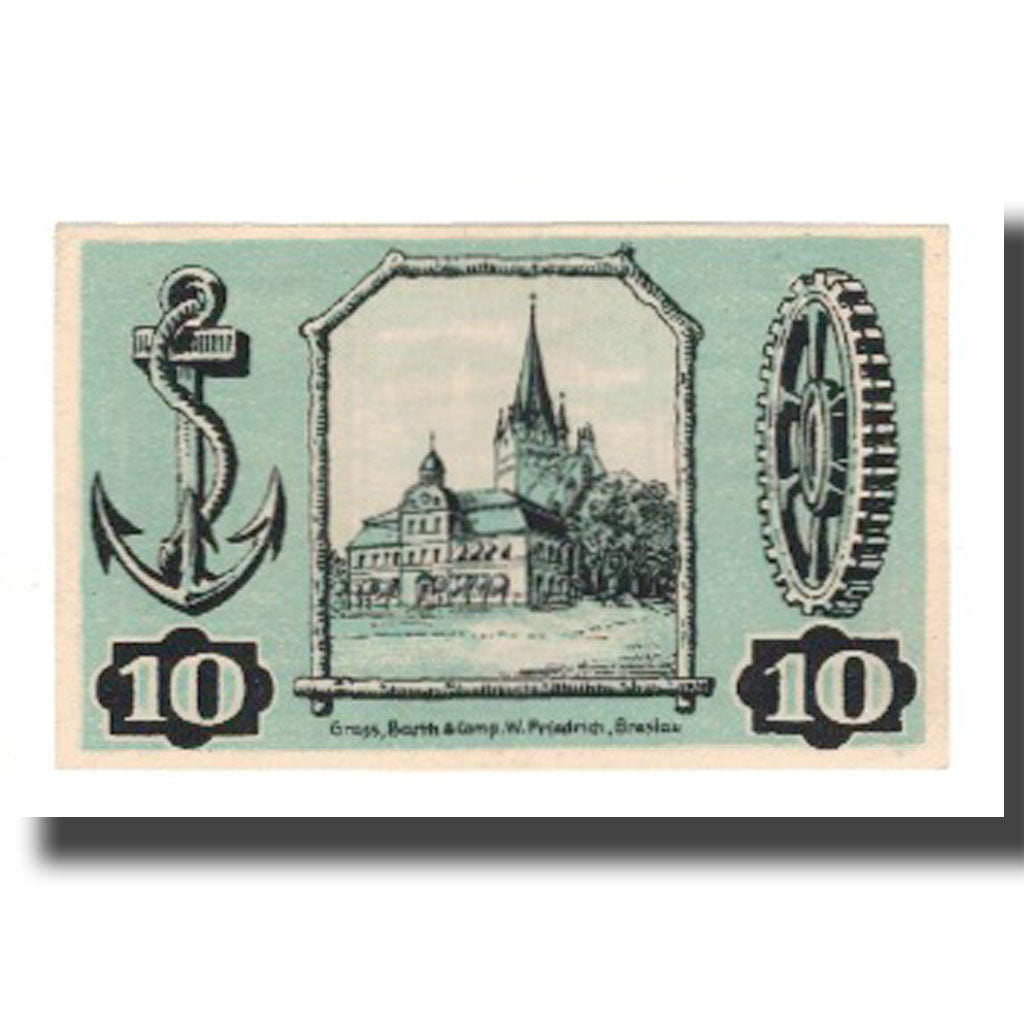 Billet, Allemagne, Gollnow Stadt, 10 Pfennig, Eglise, 1921, 1921-02-15, SUP