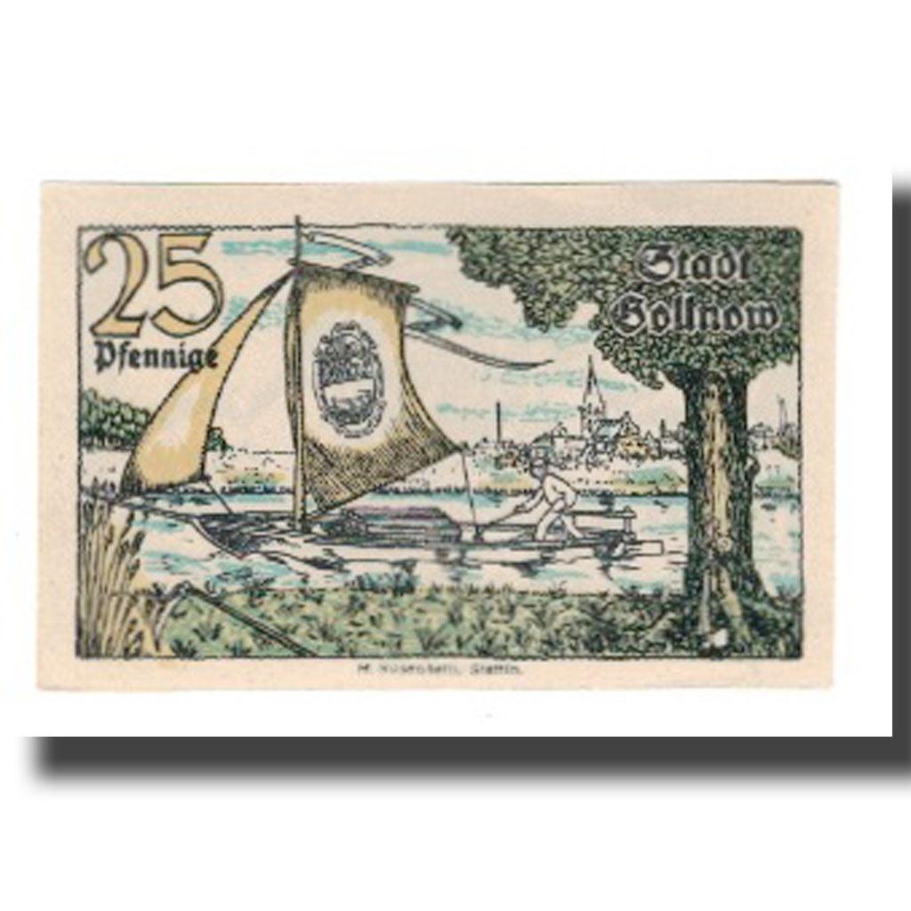 Banconote, Germania, Gollnow Stadt, 25 Pfennig, personnage, 1921, 1921-12-31