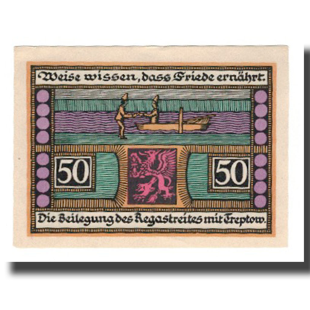 Banknote, Germany, Greifenberg Stadt, 50 Pfennig, personnage 1, 1921