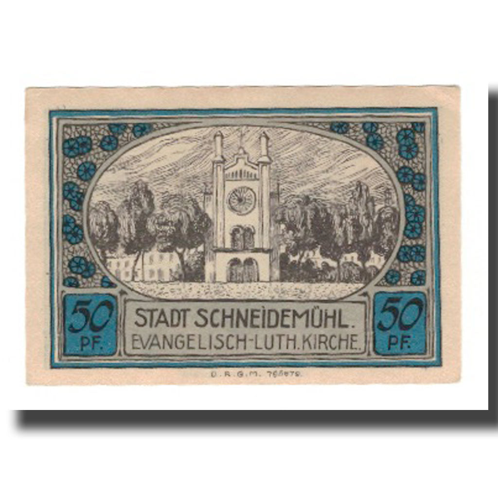 Geldschein, Deutschland, Schneidemühl Städtische Sparkasse, 50 Pfennig