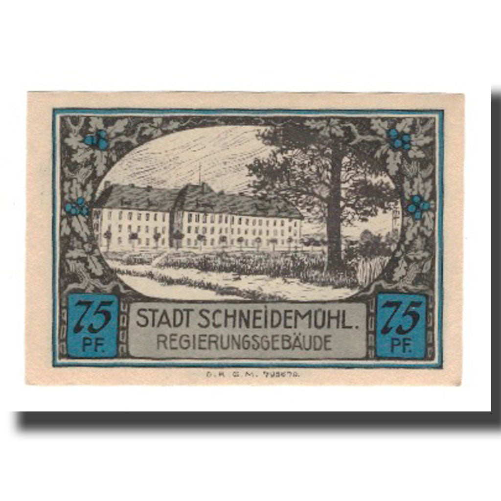Banknote, Germany, Schneidemühl Städtische Sparkasse, 75 Pfennig, paysage 2