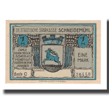 Banknote, Germany, Schneidemühl Städtische Sparkasse, 1 Mark, Village 3, 1922