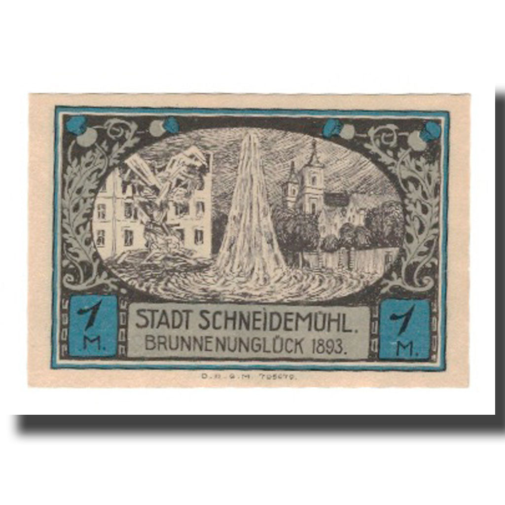 Banknote, Germany, Schneidemühl Städtische Sparkasse, 1 Mark, Village 3, 1922