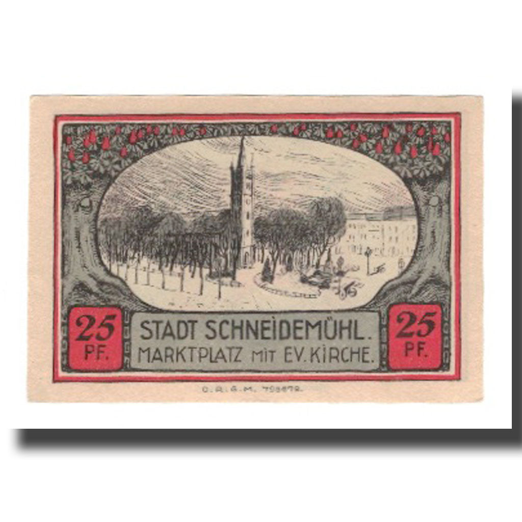 Geldschein, Deutschland, Schneidemühl Städtische Sparkasse, 25 Pfennig