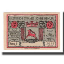 Banknote, Germany, Schneidemühl Städtische Sparkasse, 75 Pfennig, Avion 4