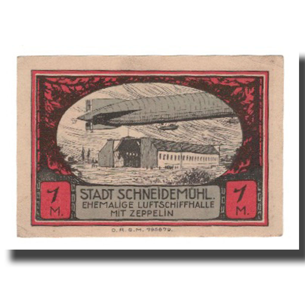 Banknot, Niemcy, Schneidemühl Städtische Sparkasse, 1 Mark, batiment 2, 1922