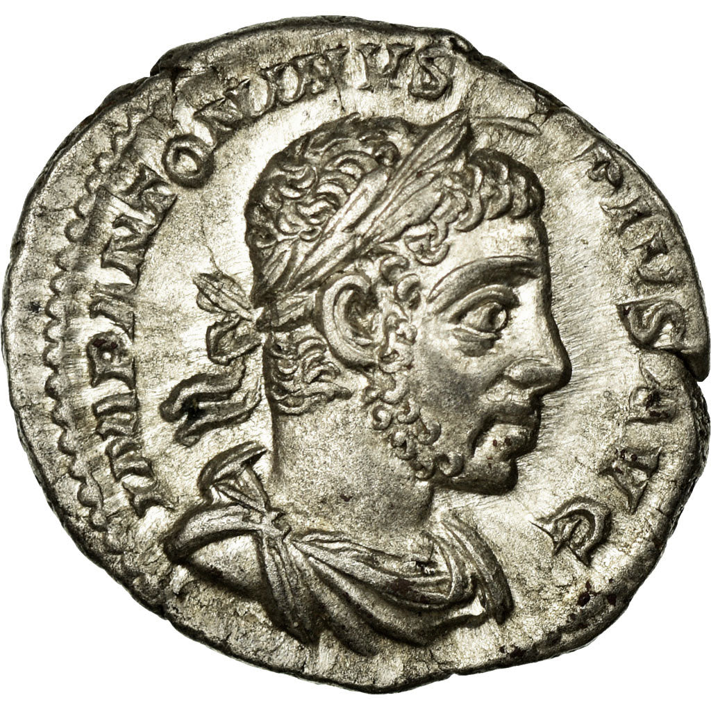 Moneta, Elagabalus, Denarius, AU(50-53), Srebro, Cohen:61