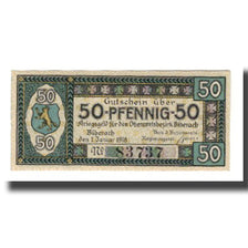 Banknot, Niemcy, Biberach Oberamt, 50 Pfennig, paysage 1, 1919, 1919-12-31