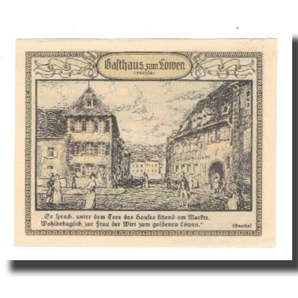 Banknot, Niemcy, Emmendingen Stadt, 50 Pfennig, village, 1921, AU(55-58)