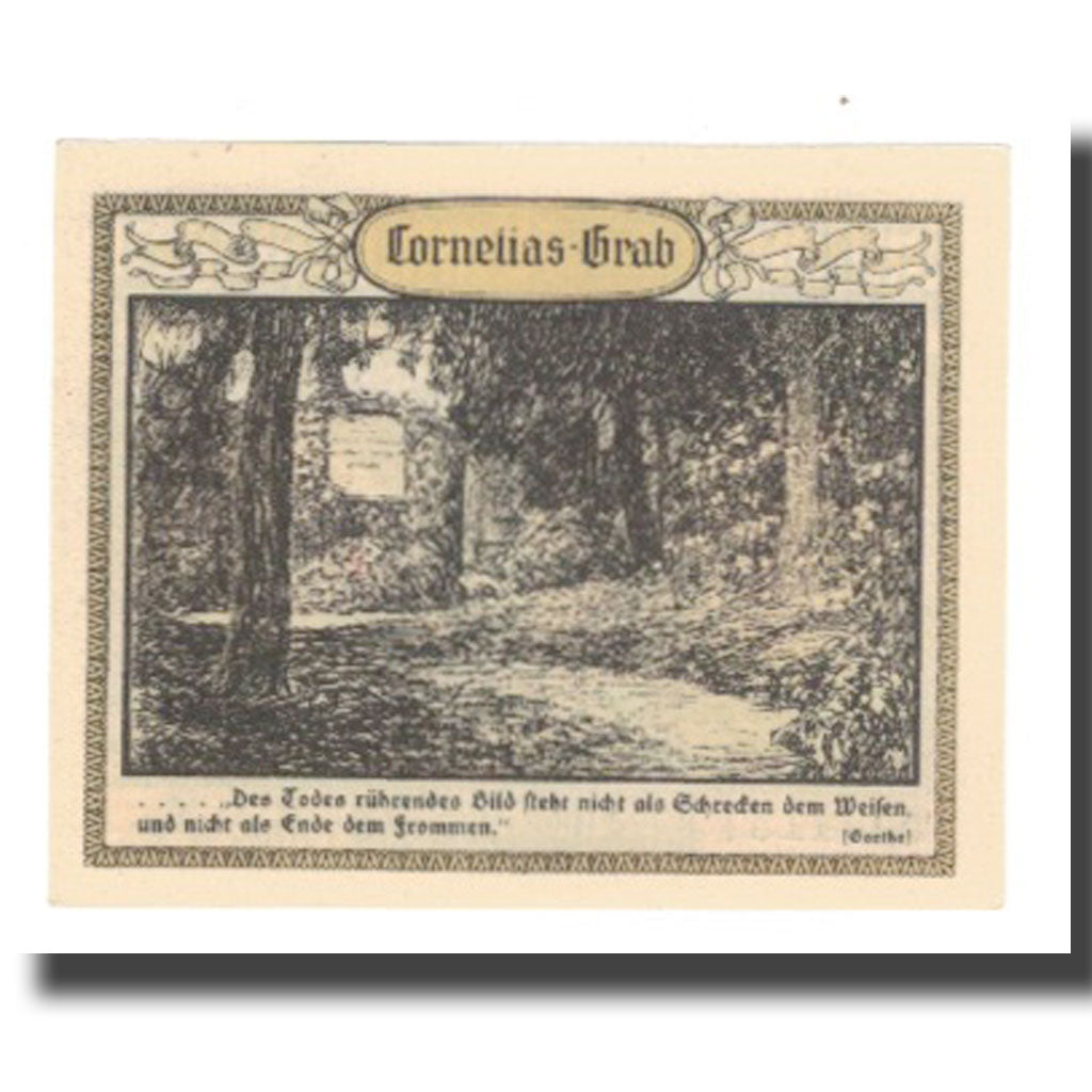 Nota, Alemanha, Emmendingen Stadt, 50 Pfennig, Foret, 1921, AU(55-58)