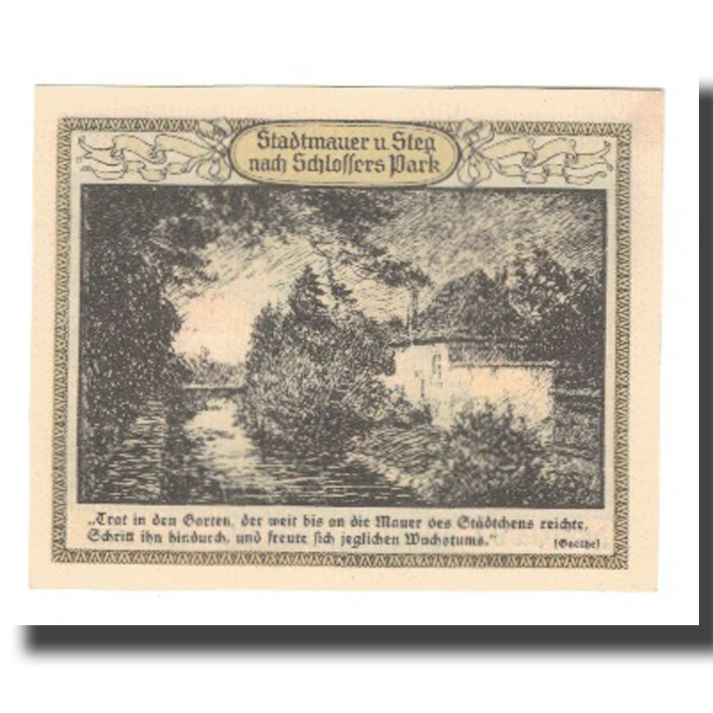 Nota, Alemanha, Emmendingen Stadt, 50 Pfennig, Maison, 1921, AU(55-58)