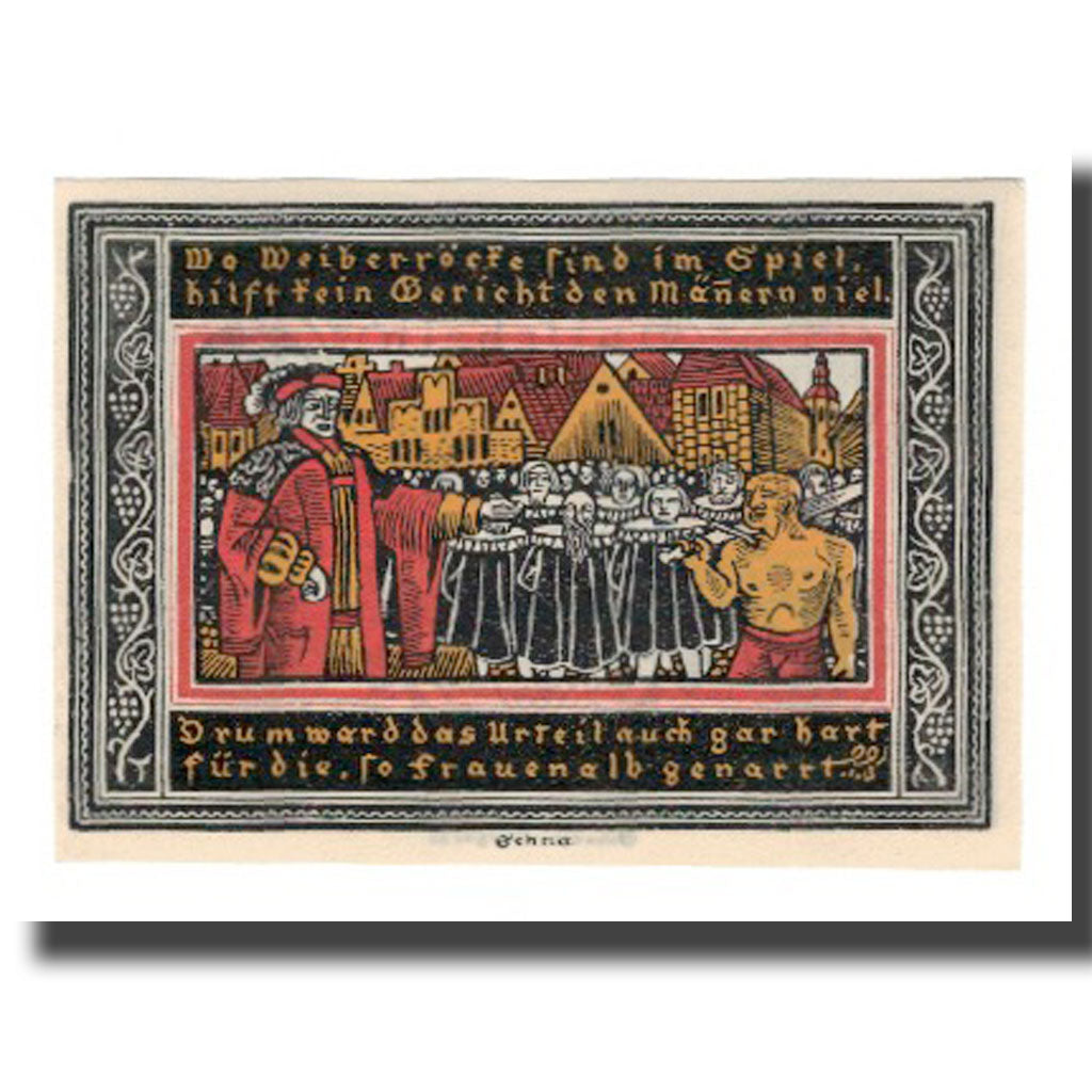 Geldschein, Deutschland, Ettlingen Stadt, 50 Pfennig, personnage 2, 1921, VZ