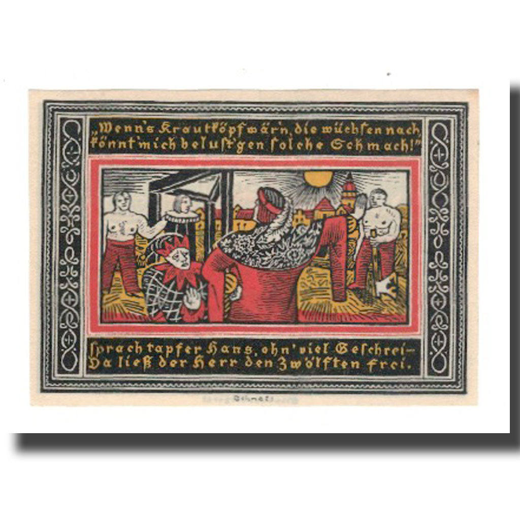 Banconote, Germania, Ettlingen Stadt, 50 Pfennig, personnage 6, 1921, SPL-