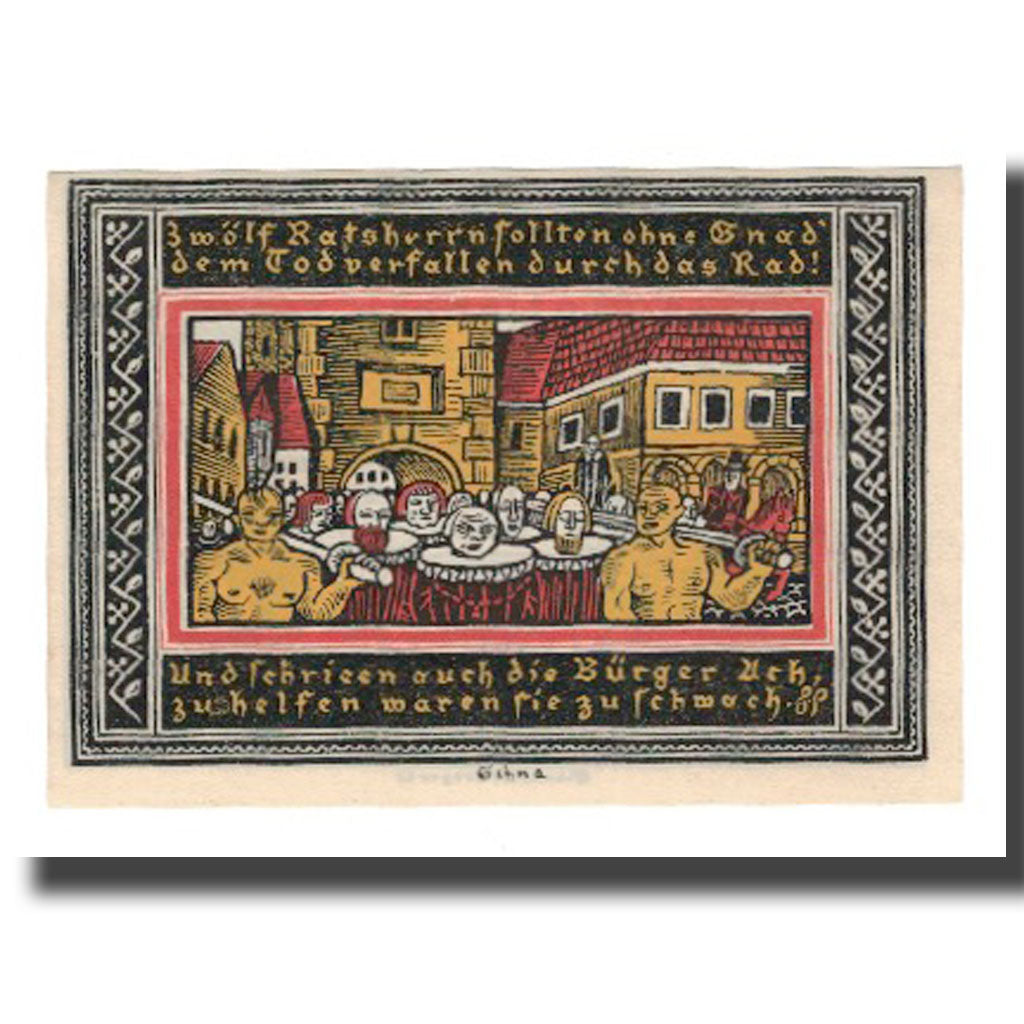 Banconote, Germania, Ettlingen Stadt, 50 Pfennig, personnage 7, 1921, SPL-