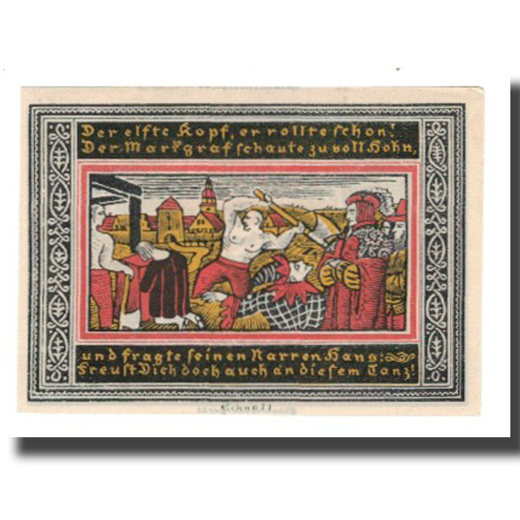 Geldschein, Deutschland, Ettlingen Stadt, 50 Pfennig, personnage 9, 1921, VZ