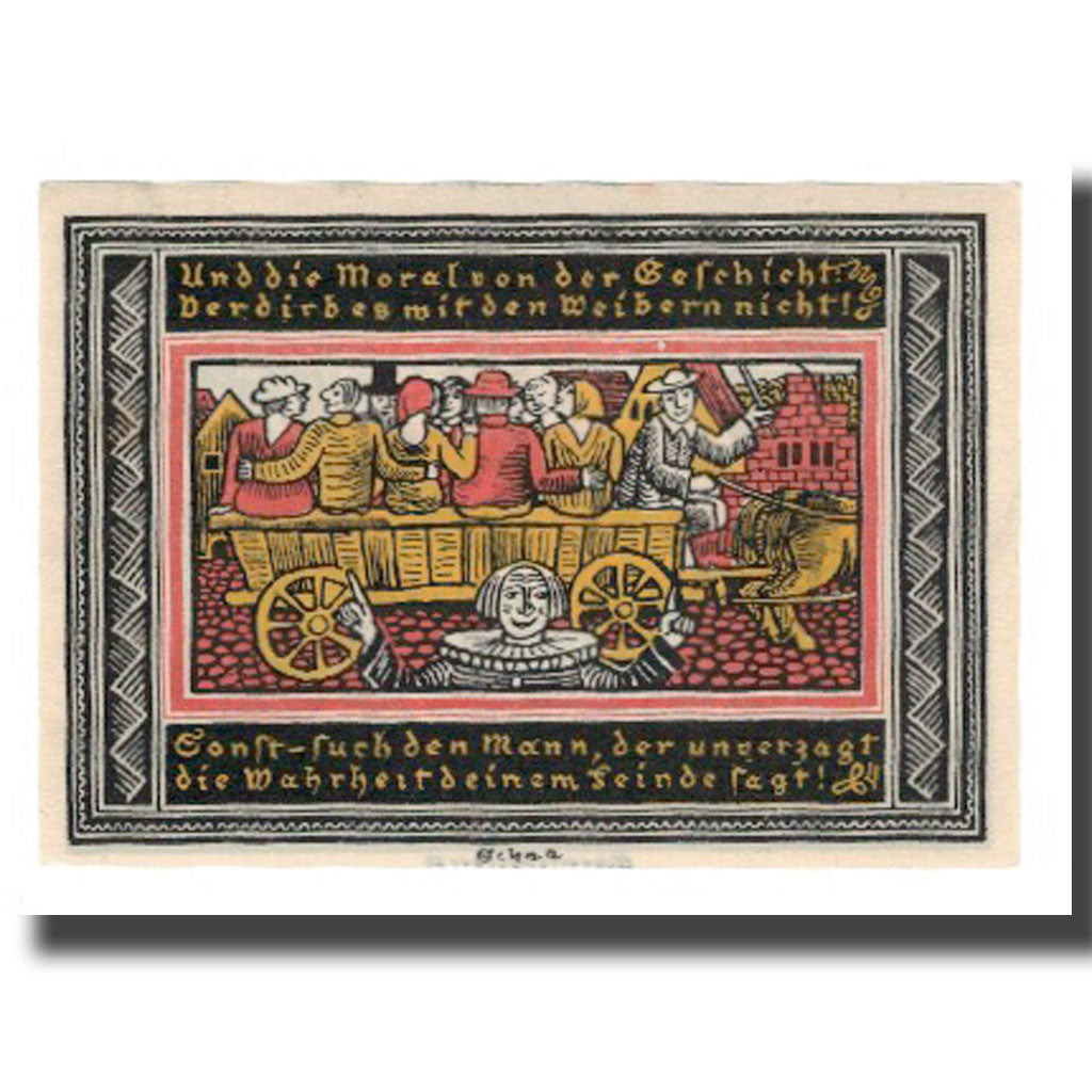 Banconote, Germania, Ettlingen Stadt, 50 Pfennig, personnage, 1921, SPL-