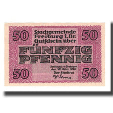 Banknote, Germany, Freiburg i. Br. Stadt, 50 Pfennig, Eglise 1, 1920