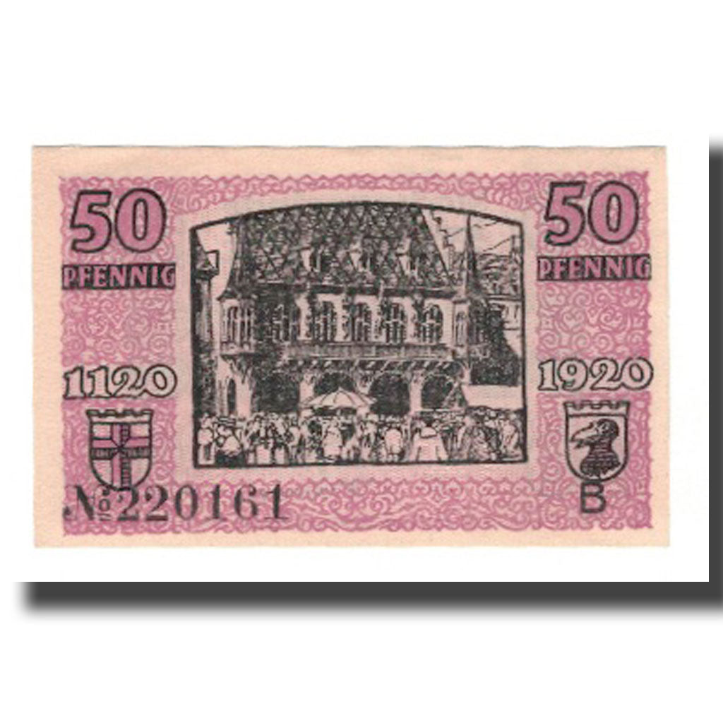 Banknote, Germany, Freiburg i. Br. Stadt, 50 Pfennig, Batiment, 1920
