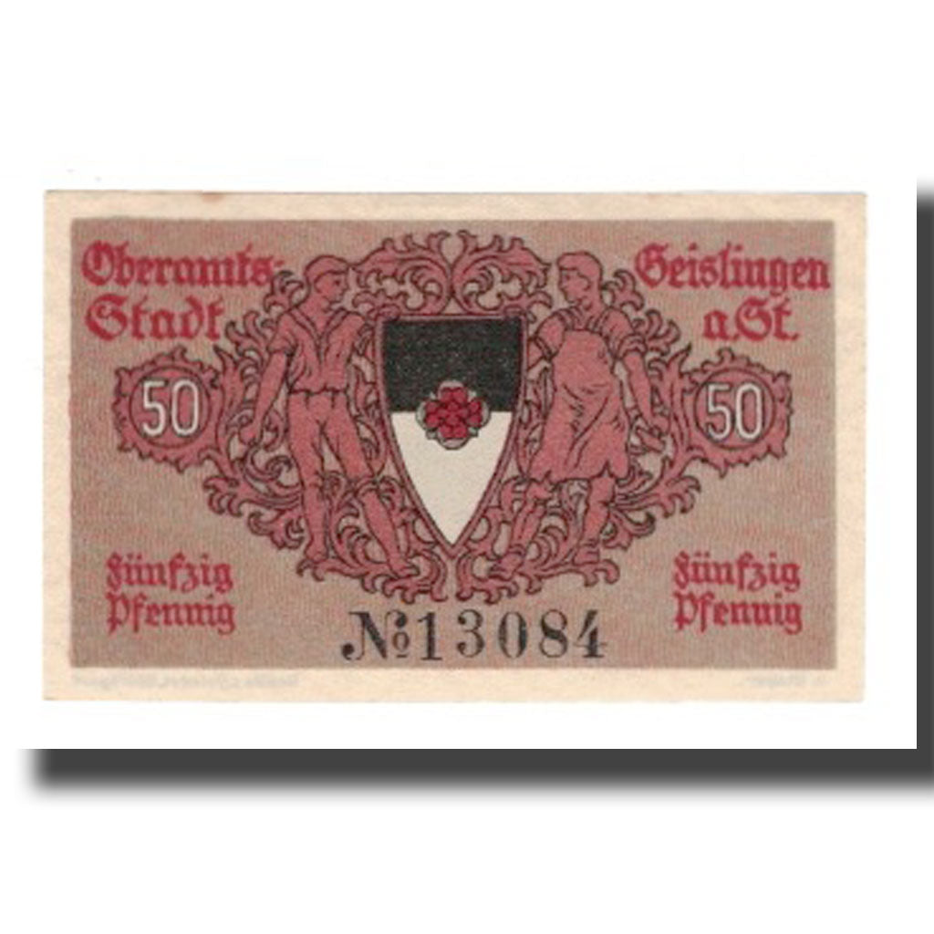 Banknot, Niemcy, Geislingen a. St. Stadt, 50 Pfennig, valeur faciale 1, 1920