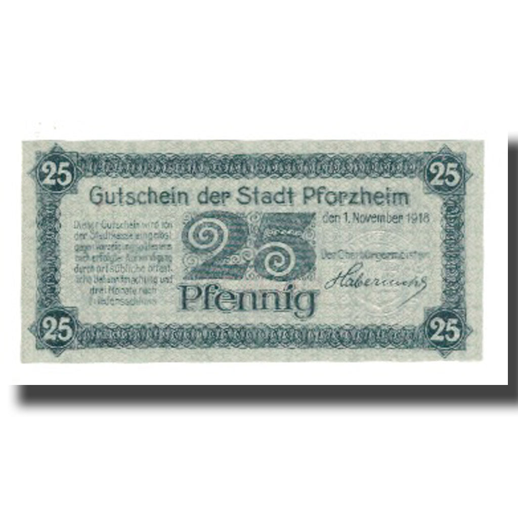 Banknote, Germany, Pforzheim Stadt, 25 Pfennig, Valeur faciale 3, 1920