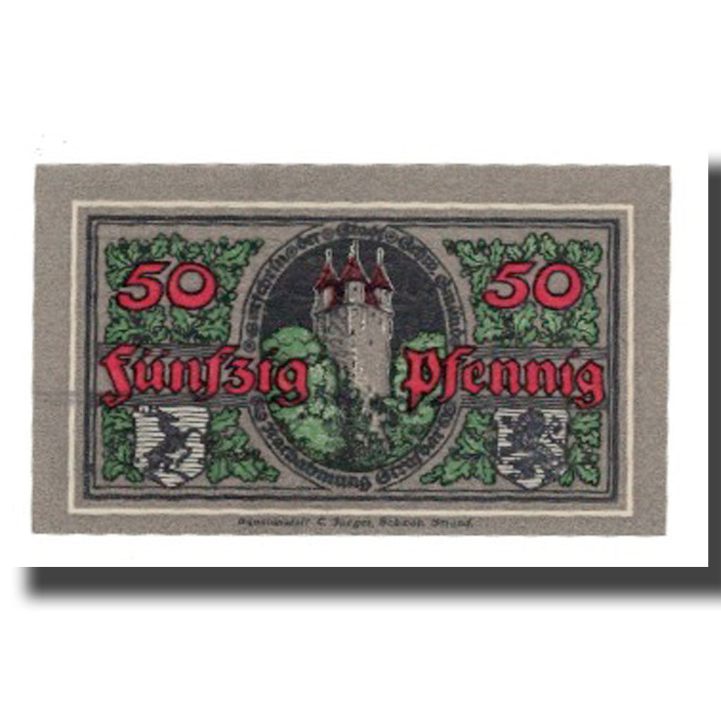 Banknote, Germany, Schwäbisch-Gmünd Stadt, 50 Pfennig, batiment 1, 1921