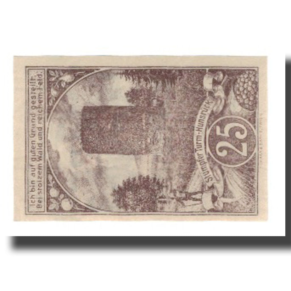 Geldschein, Deutschland, Berncastel-Cues Kreis, 25 Pfennig, batiment 1, 1920