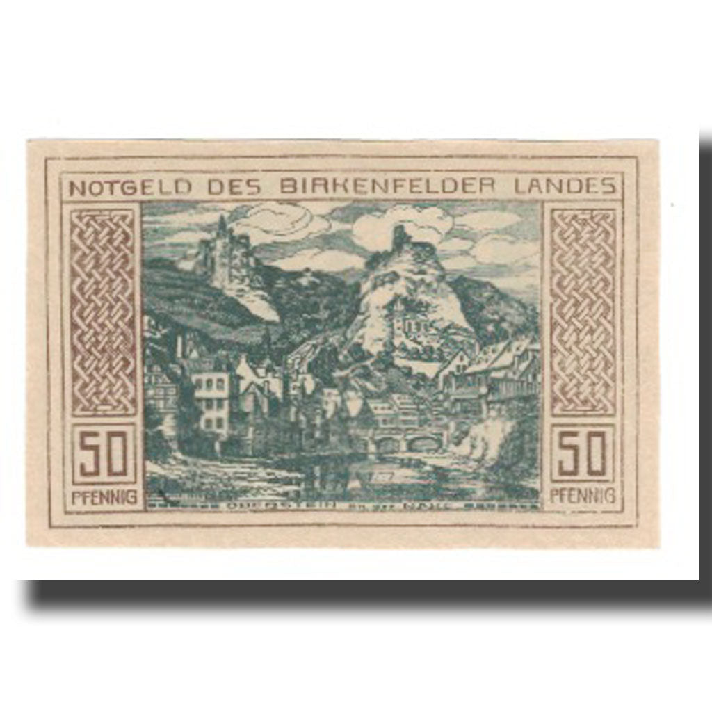 Banconote, Germania, Birkenfeld Landesvorstand, 50 Pfennig, paysage, 1921