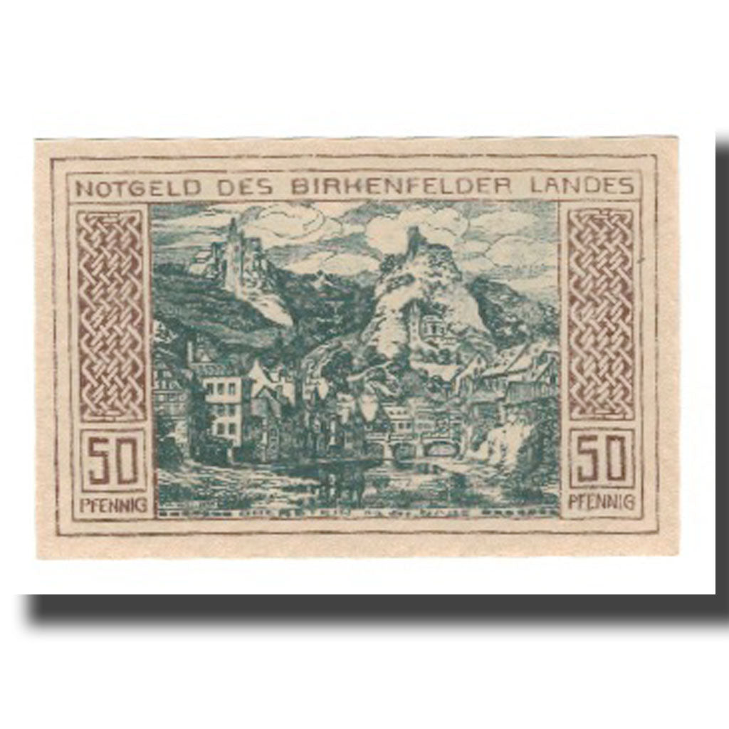 Banconote, Germania, Birkenfeld Landesvorstand, 50 Pfennig, paysage 1, 1921