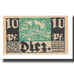 Nota, Alemanha, Diez Stadt, 10 Pfennig, personnage 1, 1919, AU(55-58)
