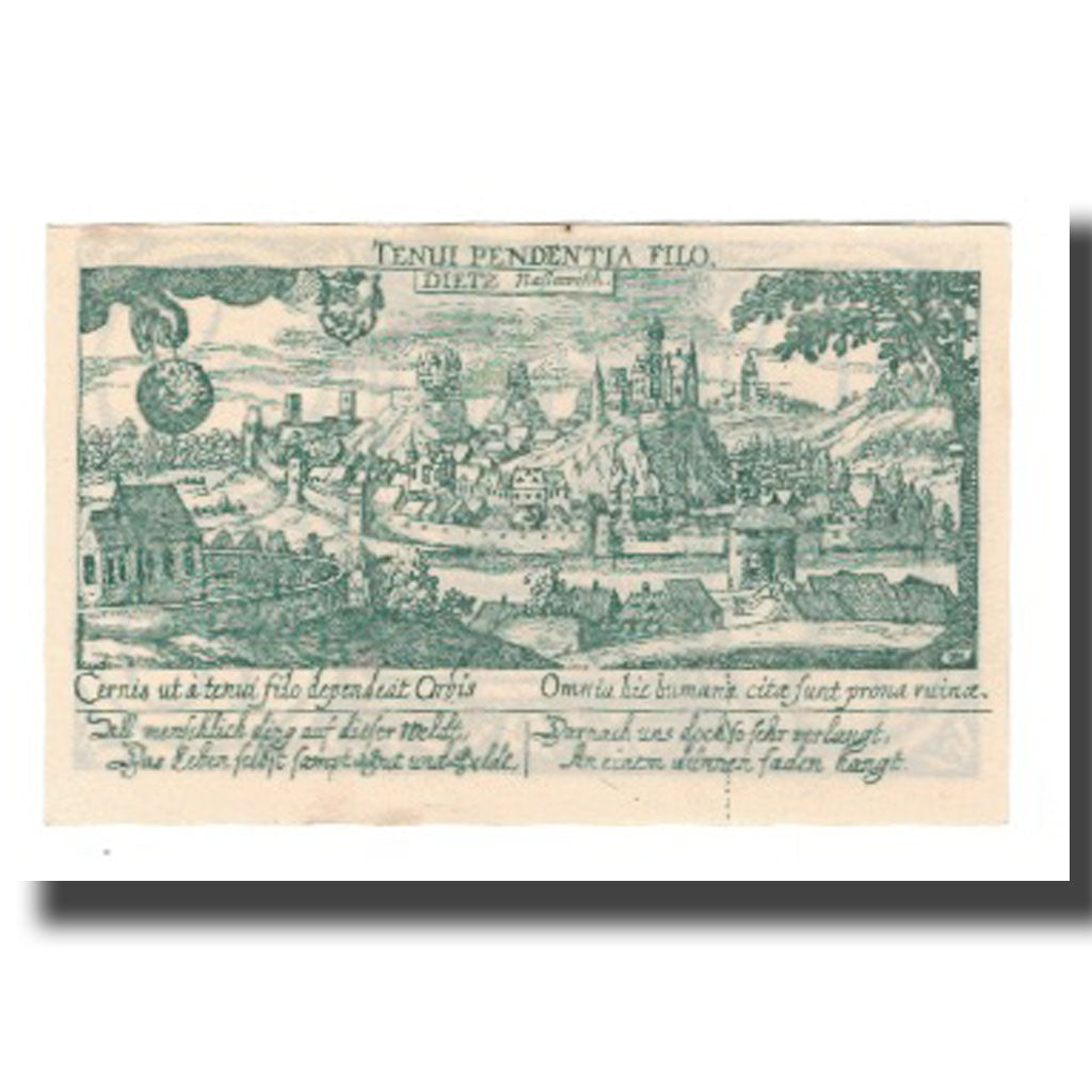 Banknot, Niemcy, Diez Stadt, 10 Pfennig, paysage 1, 1920, AU(55-58), Mehl:D15.6