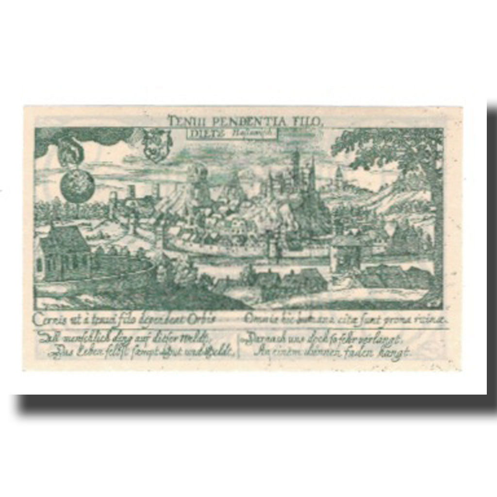 Geldschein, Deutschland, Diez Stadt, 10 Pfennig, paysage 3, 1920, VZ, Mehl:D15.6