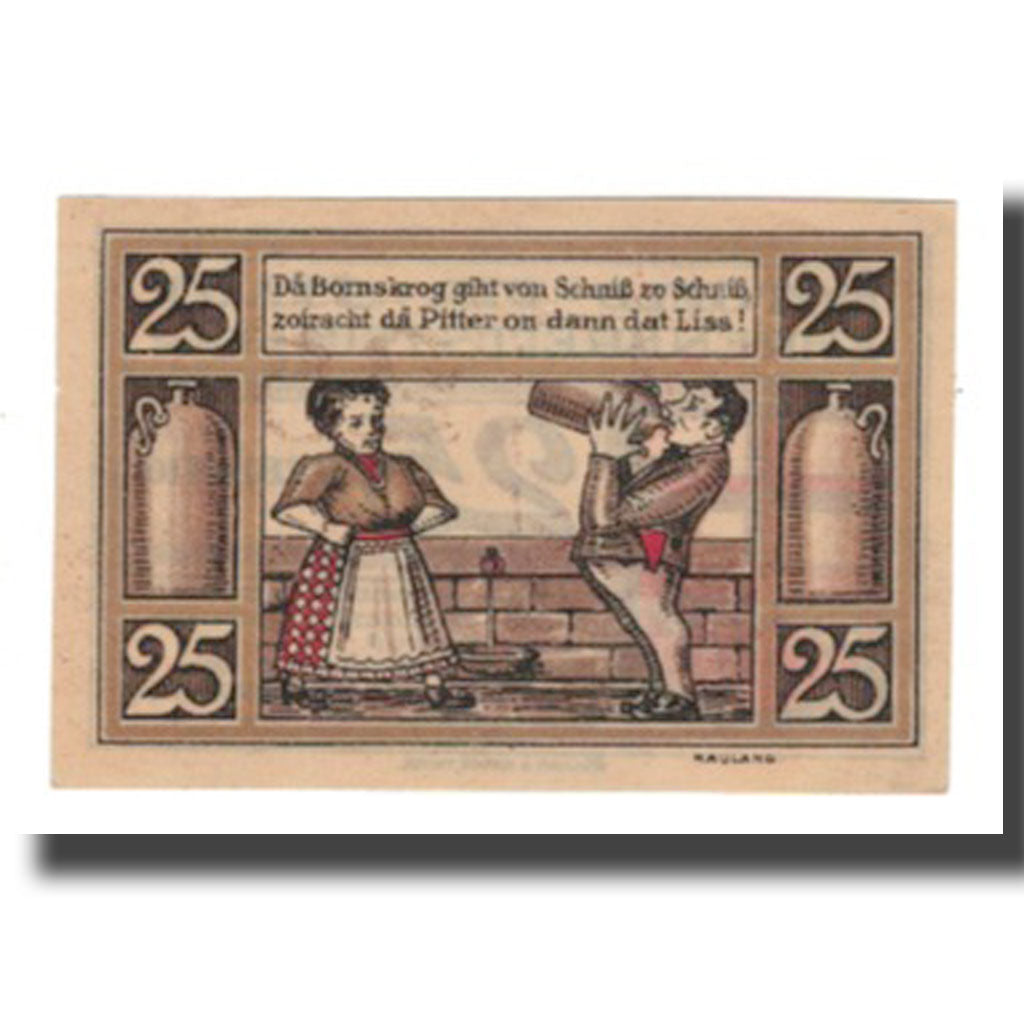 Geldschein, Deutschland, Ehrenbreitstein Stadt, 25 Pfennig, personnage, 1921