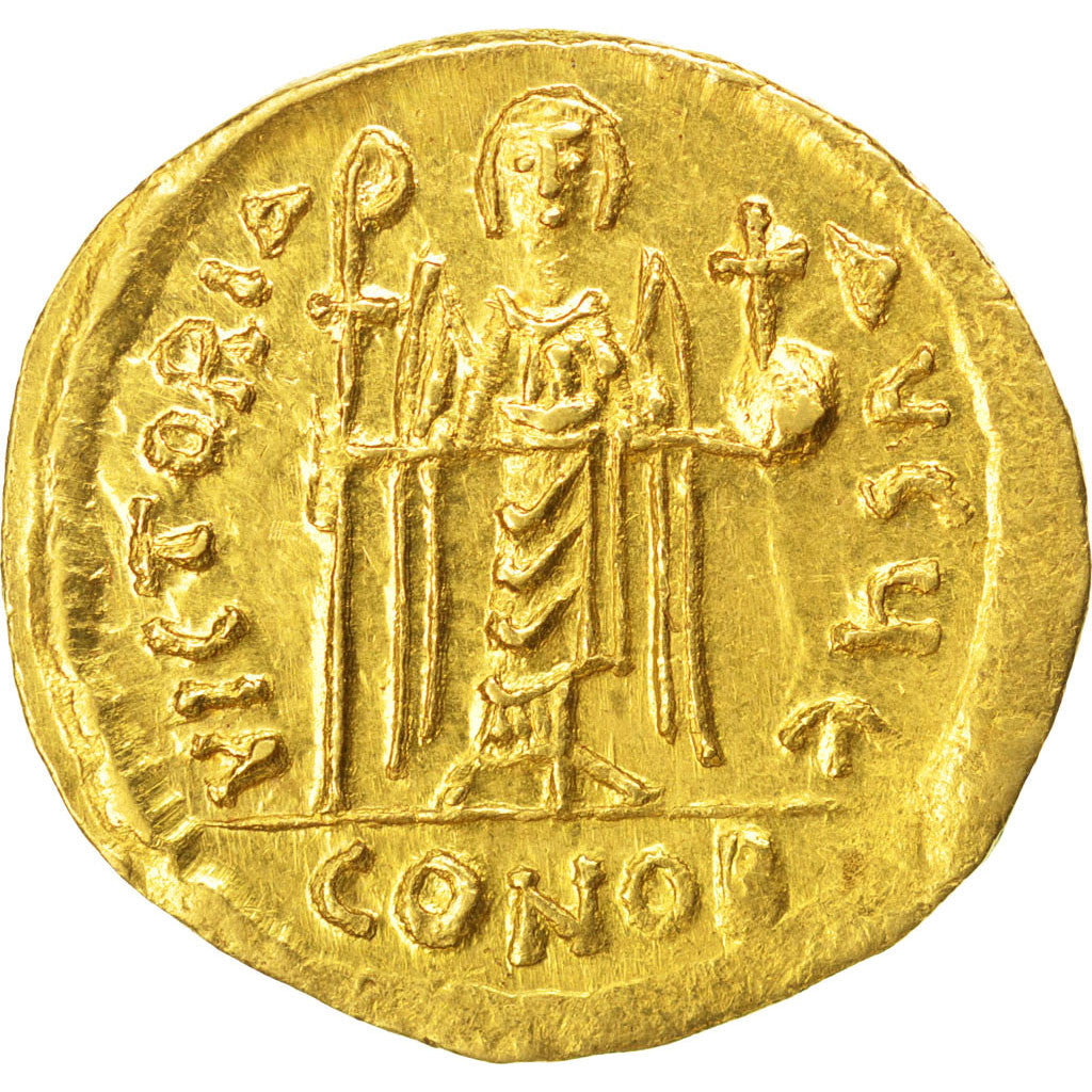 Phocas 602-610, Solidus, Constantinople, AU(55-58), Gold, Sear #620, 4.40