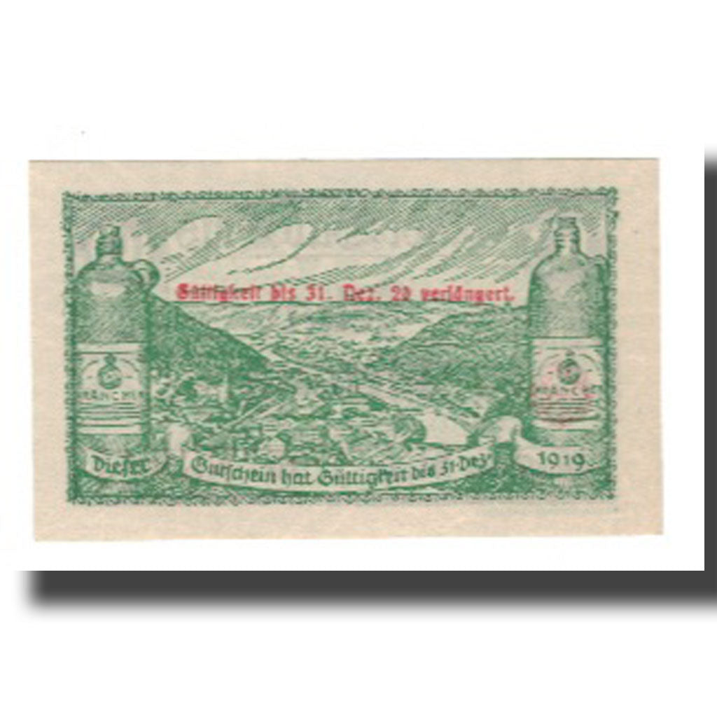 Geldschein, Deutschland, Ems, Bad Stadt, 10 Pfennig, paysage 1, 1920