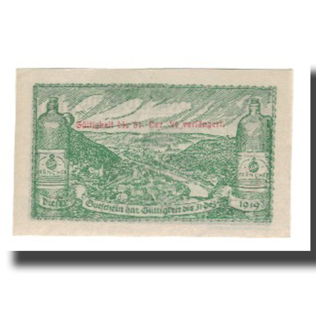 Geldschein, Deutschland, Ems, Bad Stadt, 10 Pfennig, paysage 2, 1920
