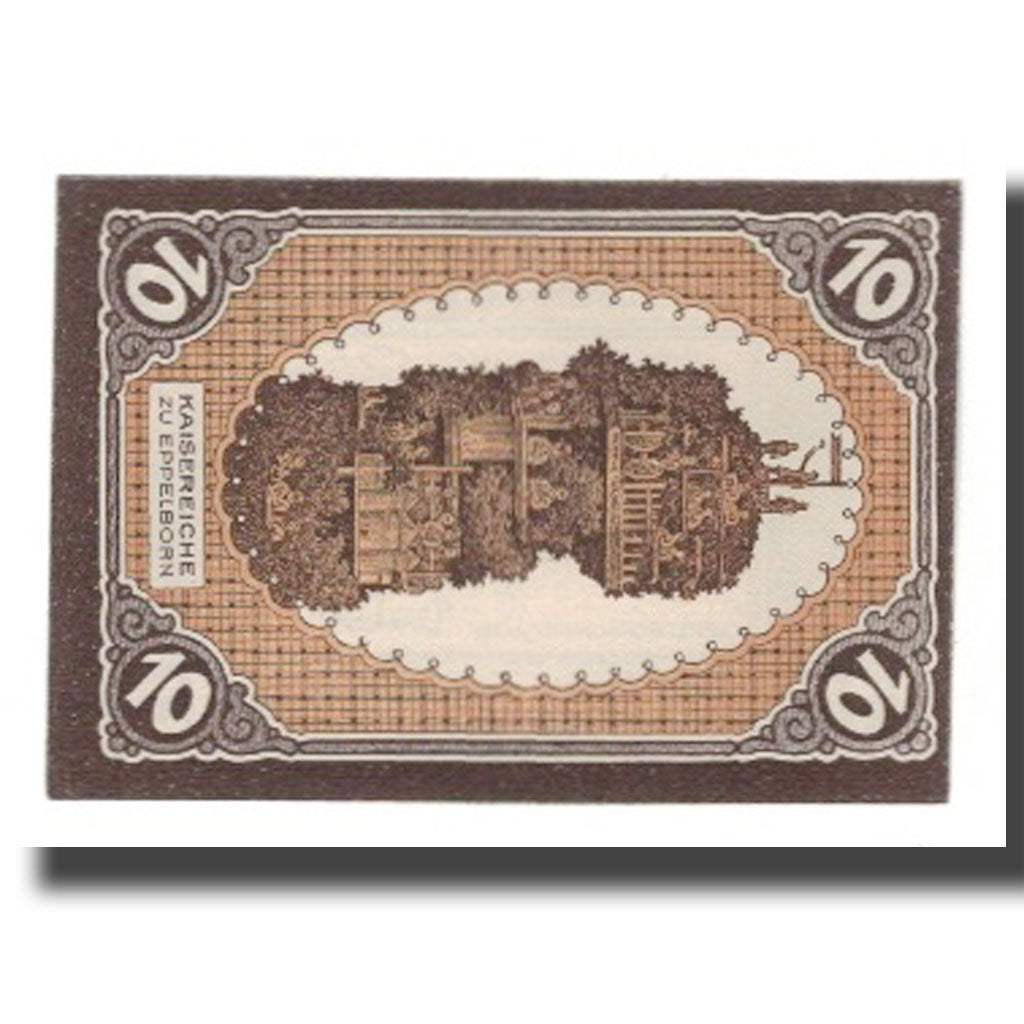 Nota, Alemanha, Eppelborn Dirmingen Burgermeisterel, 10 Pfennig, personnage