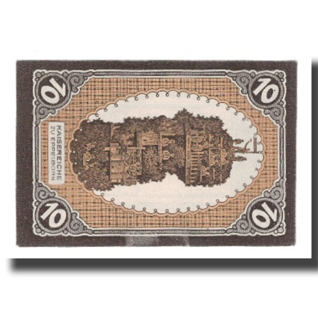 Nota, Alemanha, Eppelborn Dirmingen Burgermeisterel, 10 Pfennig, personnage 1