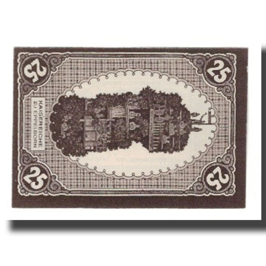 Banconote, Germania, Eppelborn Dirmingen Burgermeisterel, 25 Pfennig, personnage