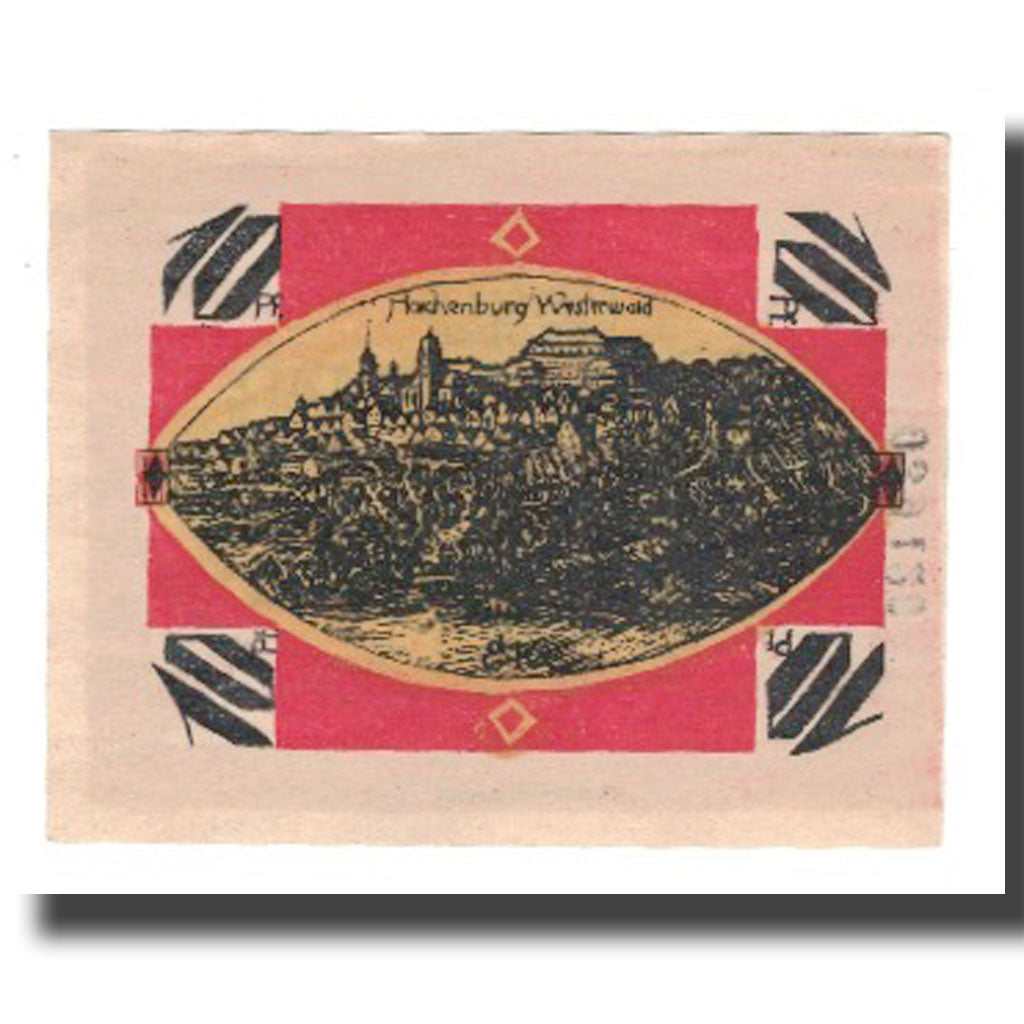 Banconote, Germania, Hachenburg Stadt, 10 Pfennig, paysage 1, 1921, 1921-06-01