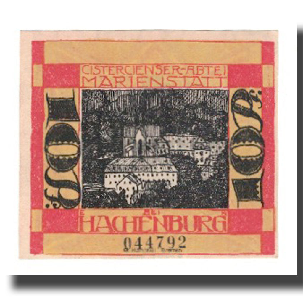 Nota, Alemanha, Hachenburg Stadt, 10 Pfennig, batiment 1, 1921, 1921-06-01