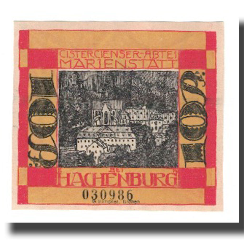 Banknote, Germany, Hachenburg Stadt, 10 Pfennig, batiment 2, 1921, 1921-06-01