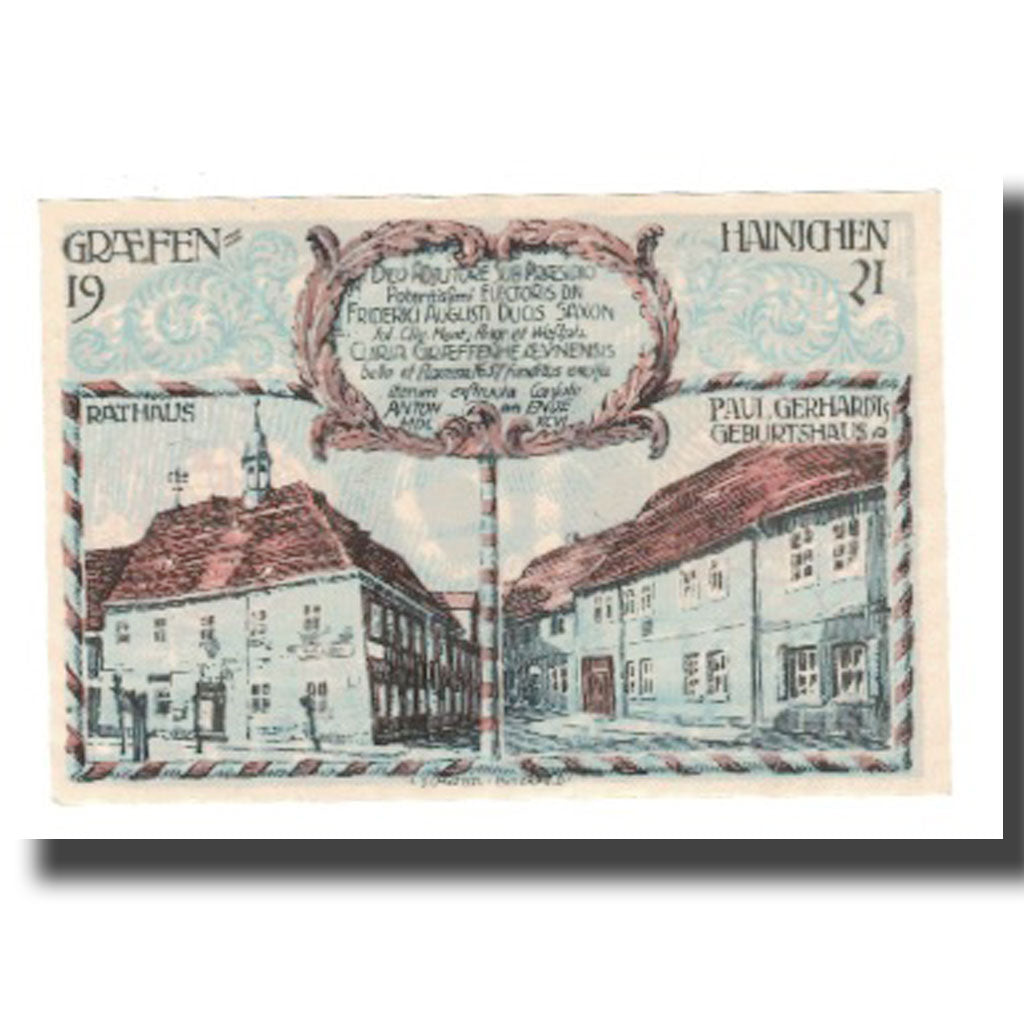 Billet, Allemagne, Grafenhainichen Stadt, 10 Pfennig, rue 1, 1921, 1921-05-31