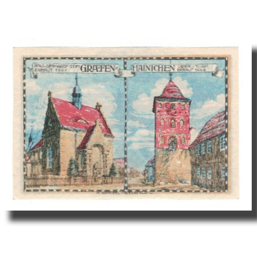 Nota, Alemanha, Grafenhainichen Stadt, 25 Pfennig, batiment 1, 1921, 1921-05-31