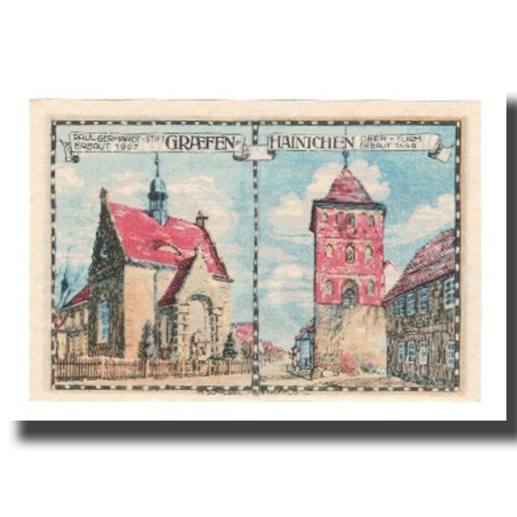 Nota, Alemanha, Grafenhainichen Stadt, 25 Pfennig, Batiment 4, 1921, 1921-05-31