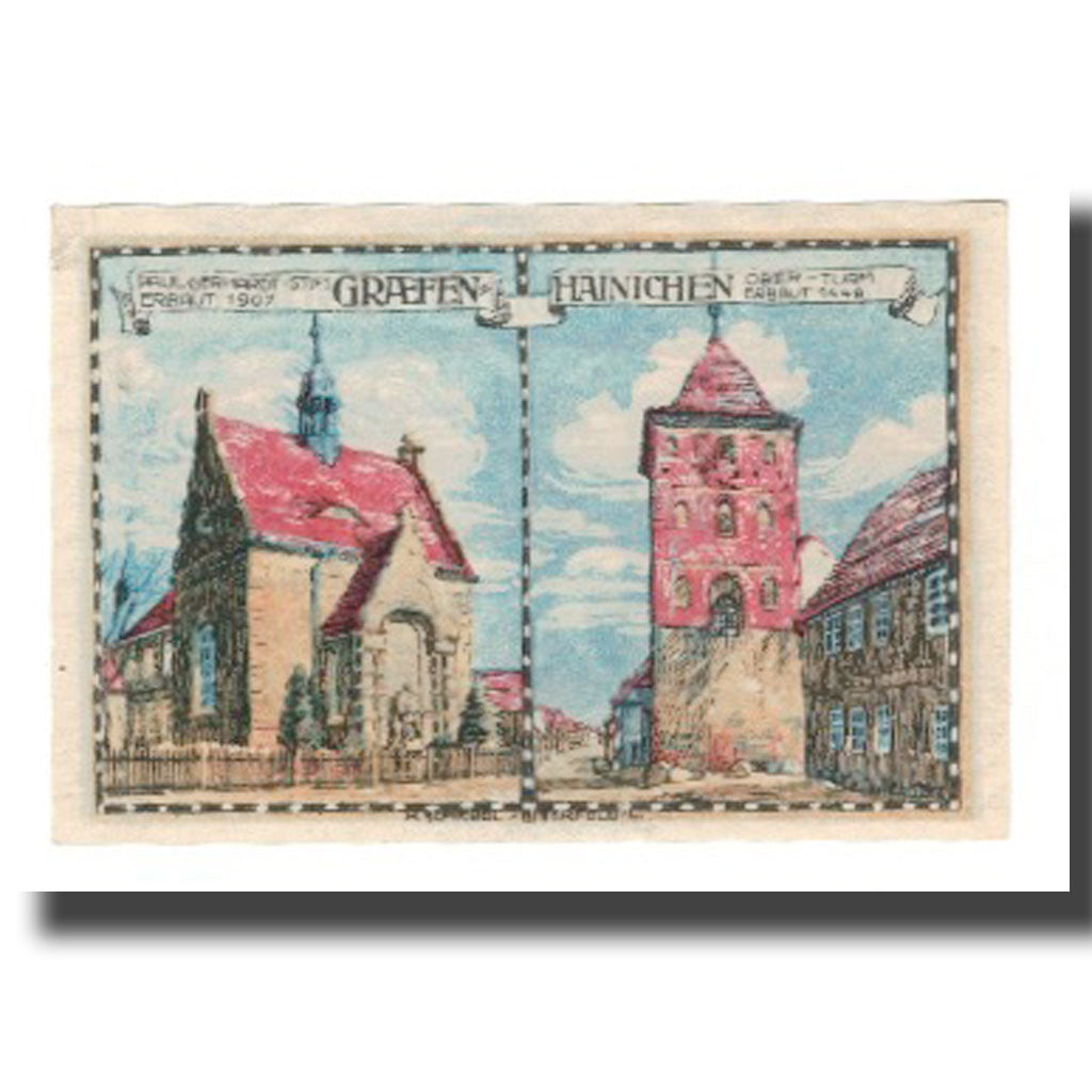 Banknote, Germany, Grafenhainichen Stadt, 25 Pfennig, Batiment 6, 1921