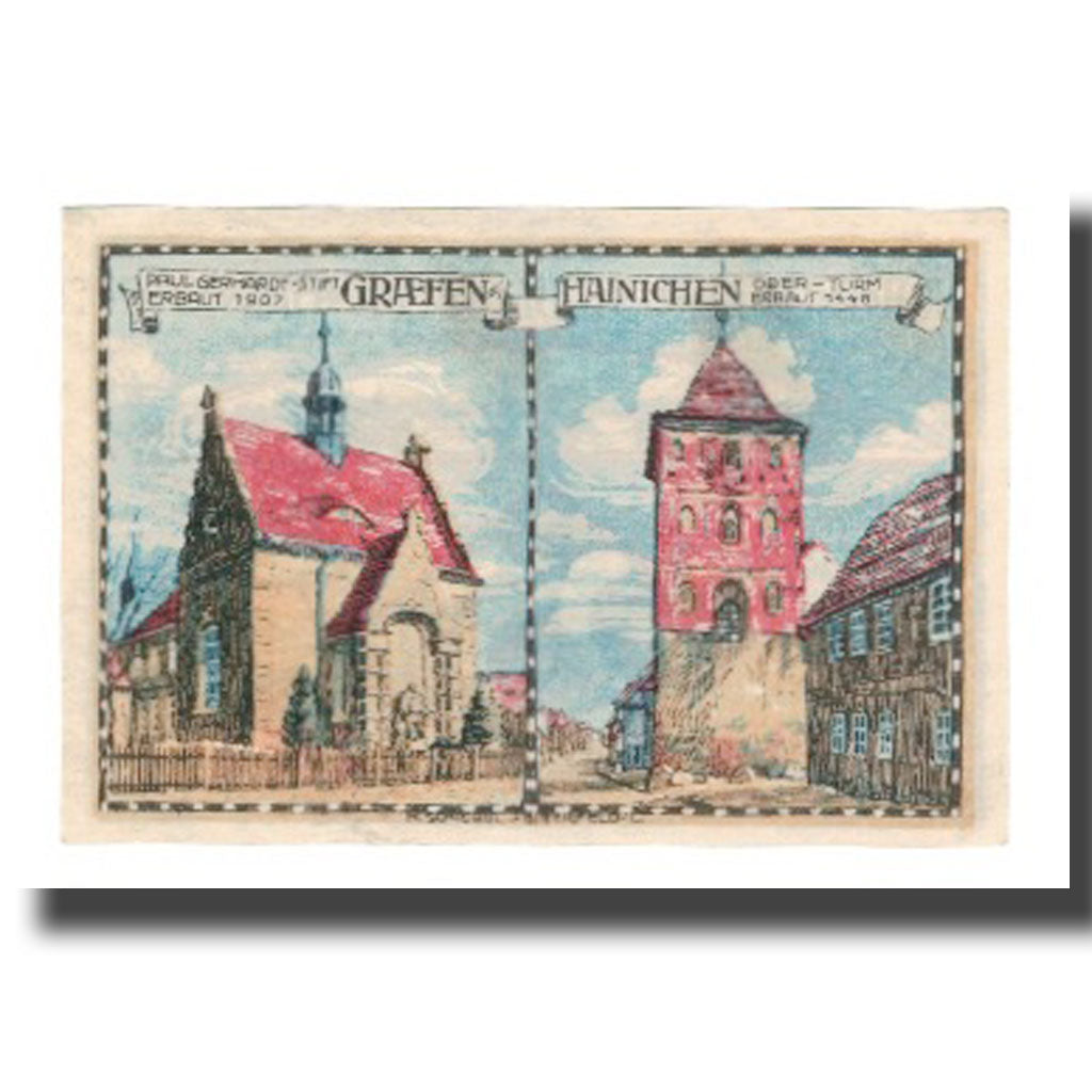 Nota, Alemanha, Grafenhainichen Stadt, 25 Pfennig, batiment 7, 1921, 1921-05-31