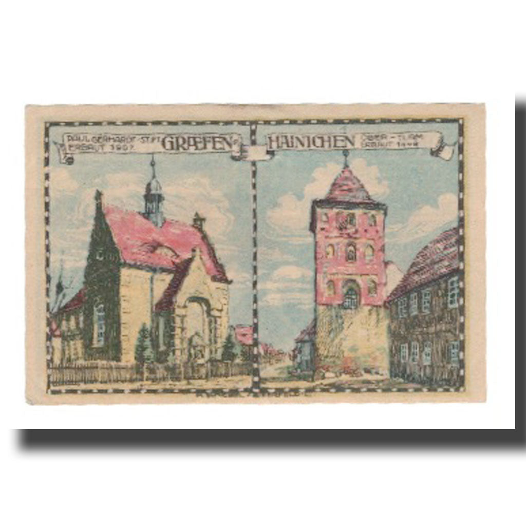 Banconote, Germania, Grafenhainichen Stadt, 25 Pfennig, batiment 1, 1921
