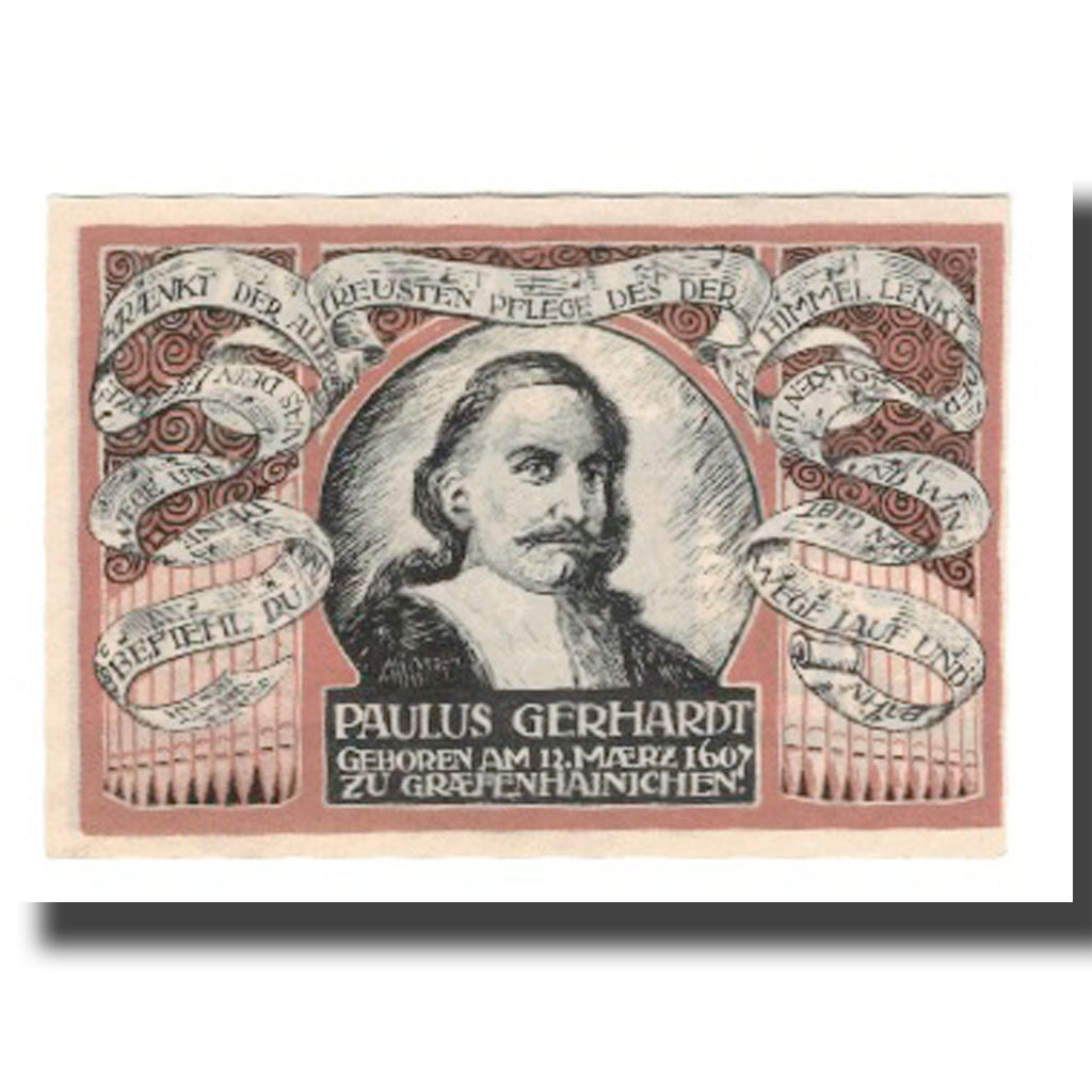 Geldschein, Deutschland, Grafenhainichen Stadt, 50 Pfennig, personnage 2, 1921